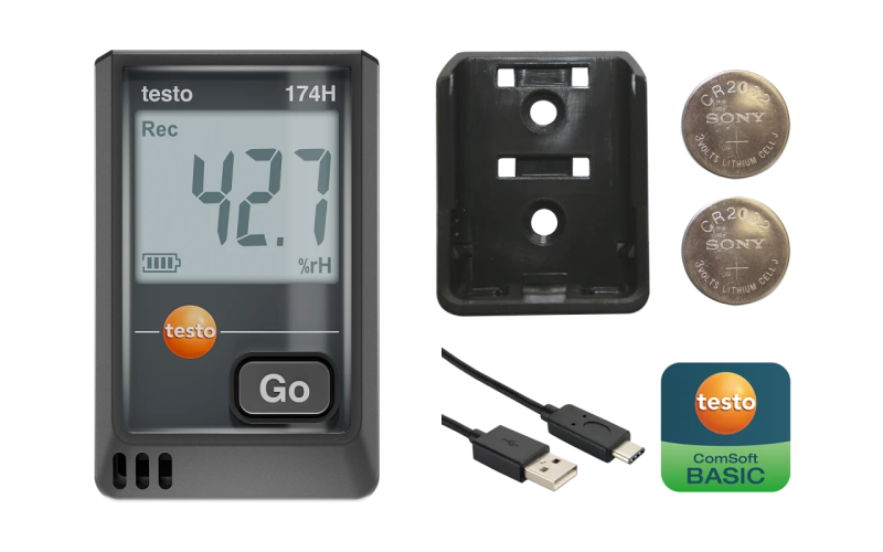 Testo 174 H - Mini záznamník pro měření teploty a měření teploty od -20 °C do +70 °C